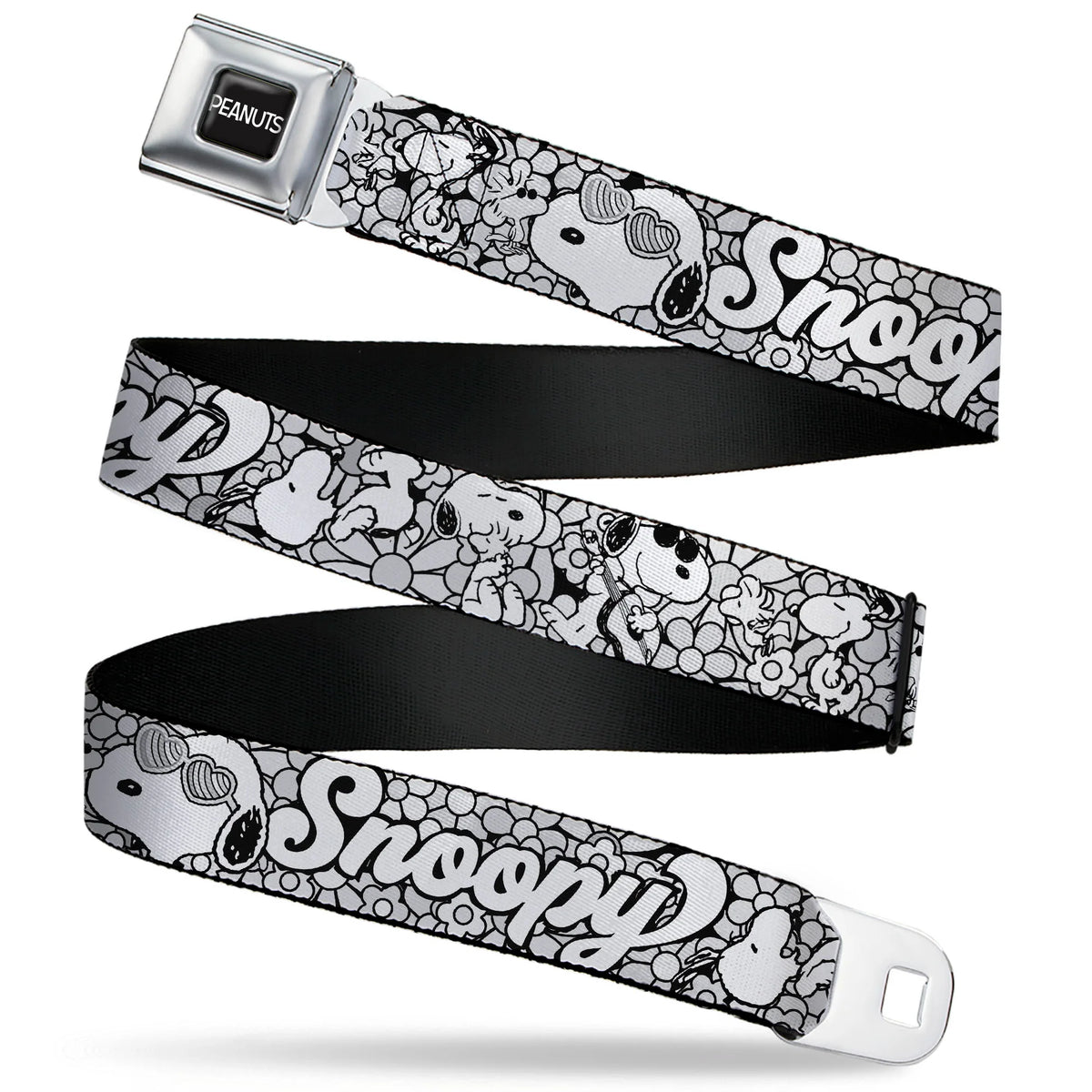 Peanuts- Snoopy Black & White Seatbelt Belt