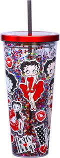 Betty Boop 32 oz. Glitter Cup + Straw