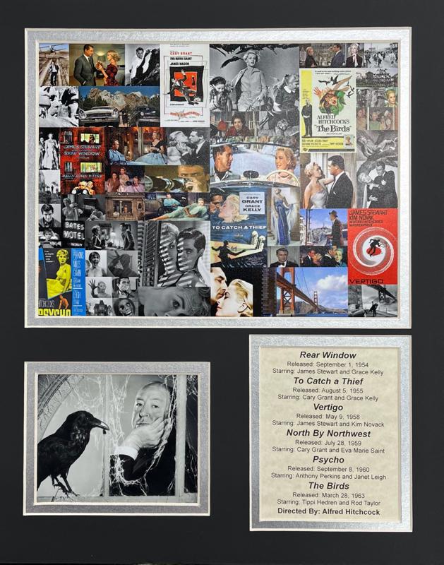 Alfred Hitchcock Mosaic 11x14 Matted Photos