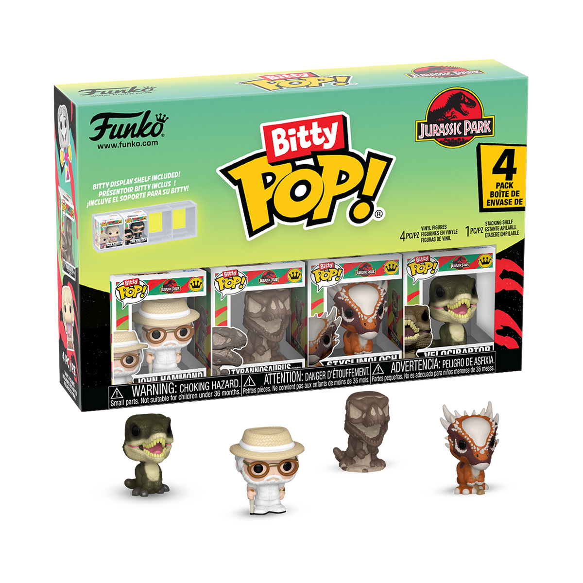 Jurassic Park- Raptor Bitty Pop! 4-Pack