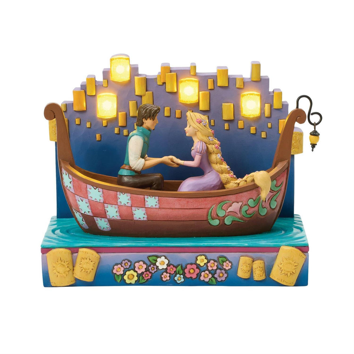 Jim Shore: Tangled Boat with LED Lanterns Figurine