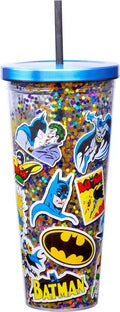 Batman 32 oz. Glitter Cup + Straw