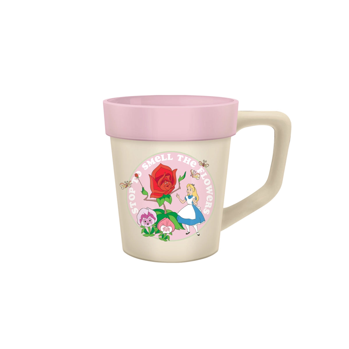 Alice in Wonderland Smell the Flowers Ceramic Sculpted Mug