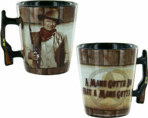 John Wayne- Shot Glass w/ Rifle Handle
