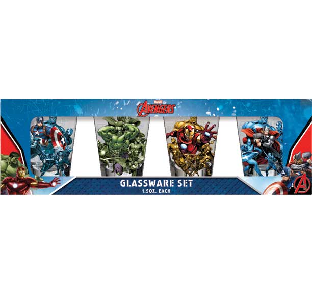 Marvel: Avengers 4 Shot Glass Pack