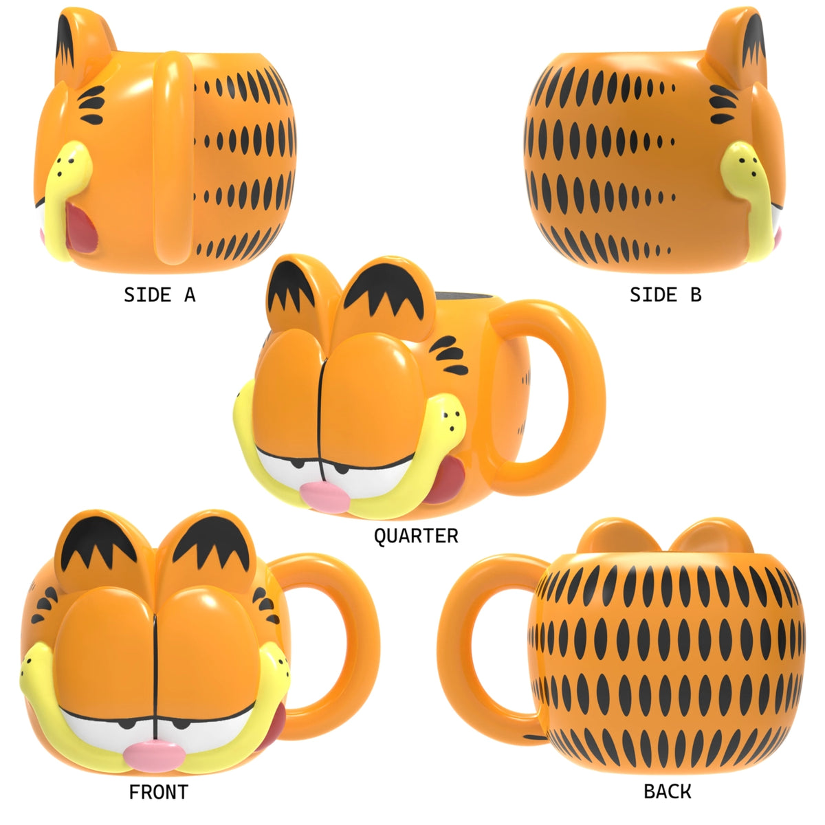 Garfield Face Ceramic 3D Sculpted Mug