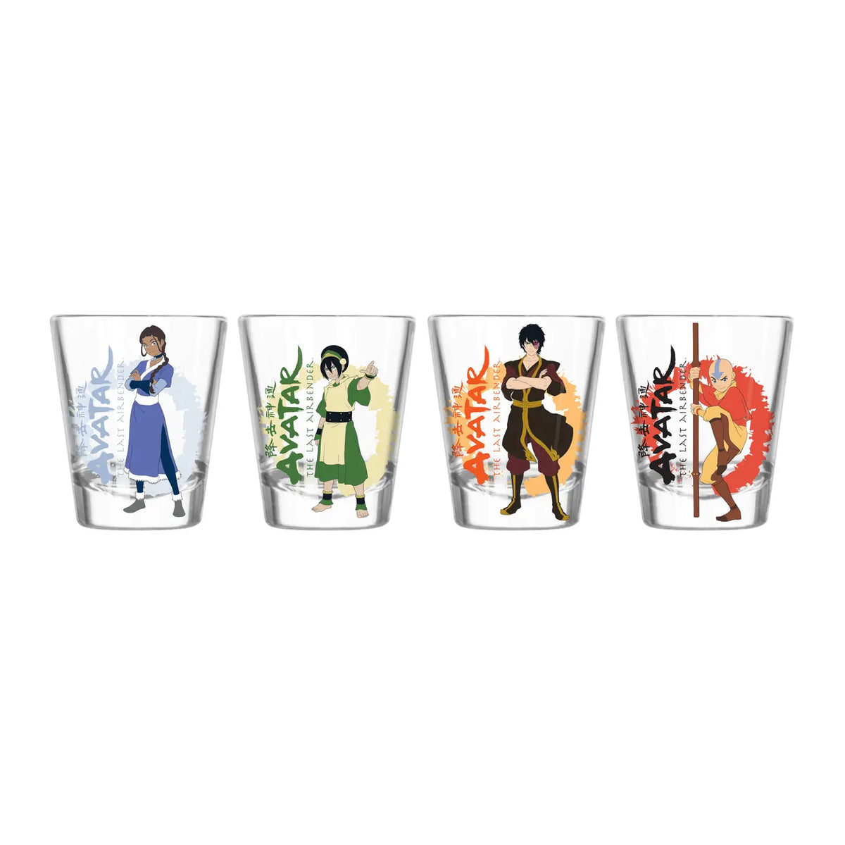 Avatar the Last Airbender Shot Glass Set 4-Pack