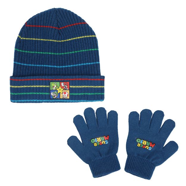 Super Mario Beanie & Glove Set