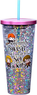 Harry Potter Solemnly Swear 32 oz. Glitter Cup + Straw