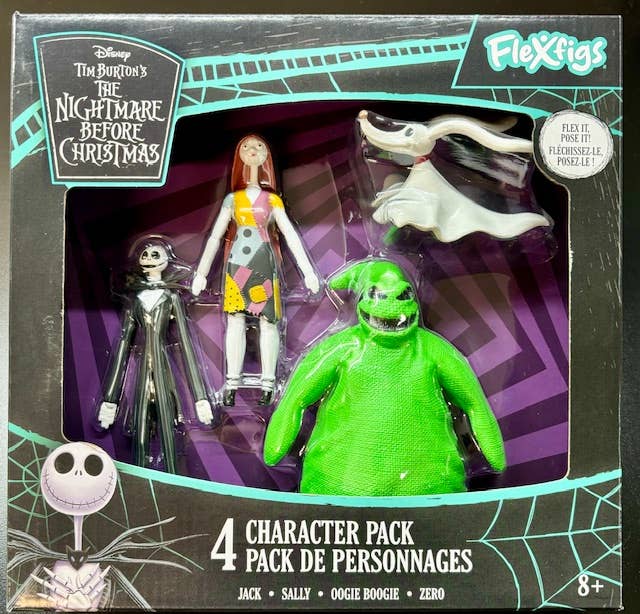 Jack, Sally, Zero & Oogie Boogie Flexfigs 4-Pack