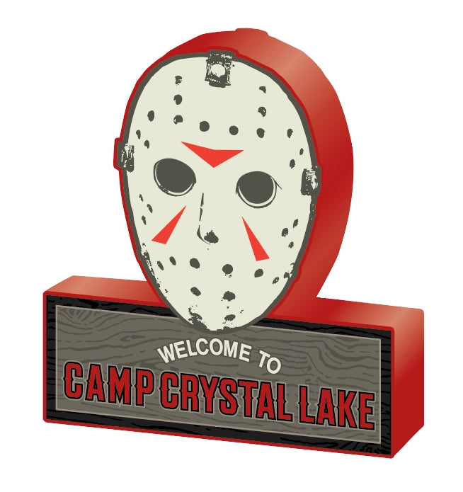 Friday the 13th Mask Peeking Large Die Cut Mdf Box Wall Sign