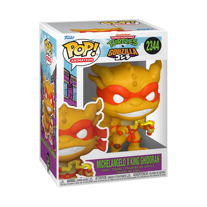 TMNT x Godzilla- Michelangelo x King Ghidorah Pop!