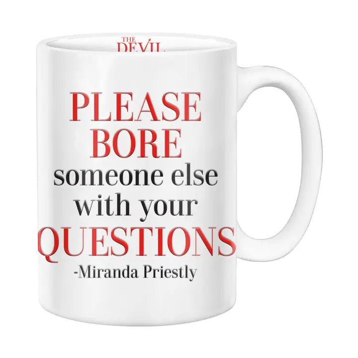 Devil Wears Prada Wax Resist 17oz Ceramic Pottery Mug