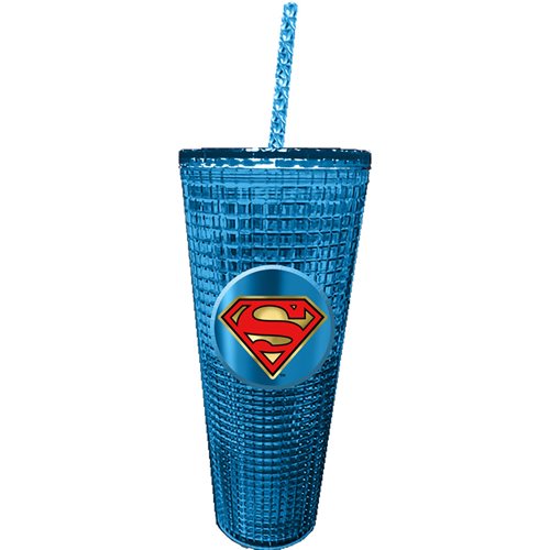 Superman Diamond 20 oz. Acrylic Cup with Straw