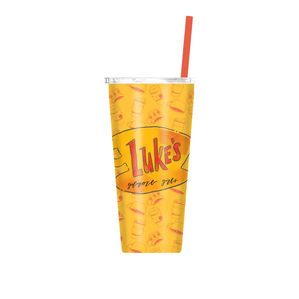 Gilmore Girls Luke's Logo 22oz Double Walled Stainless Steel Tumbler + Straw