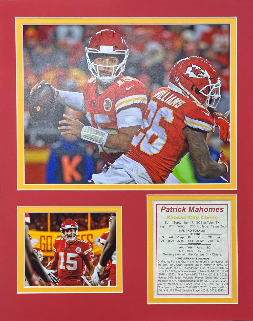 Patrick Mahomes - 11x14 Matted Photos