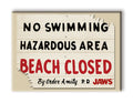 Jaws- Beach Closed Sign Magnet