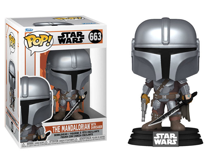Star Wars: The Mandalorian- The Mandalorian w/ Dark Saber Pop!