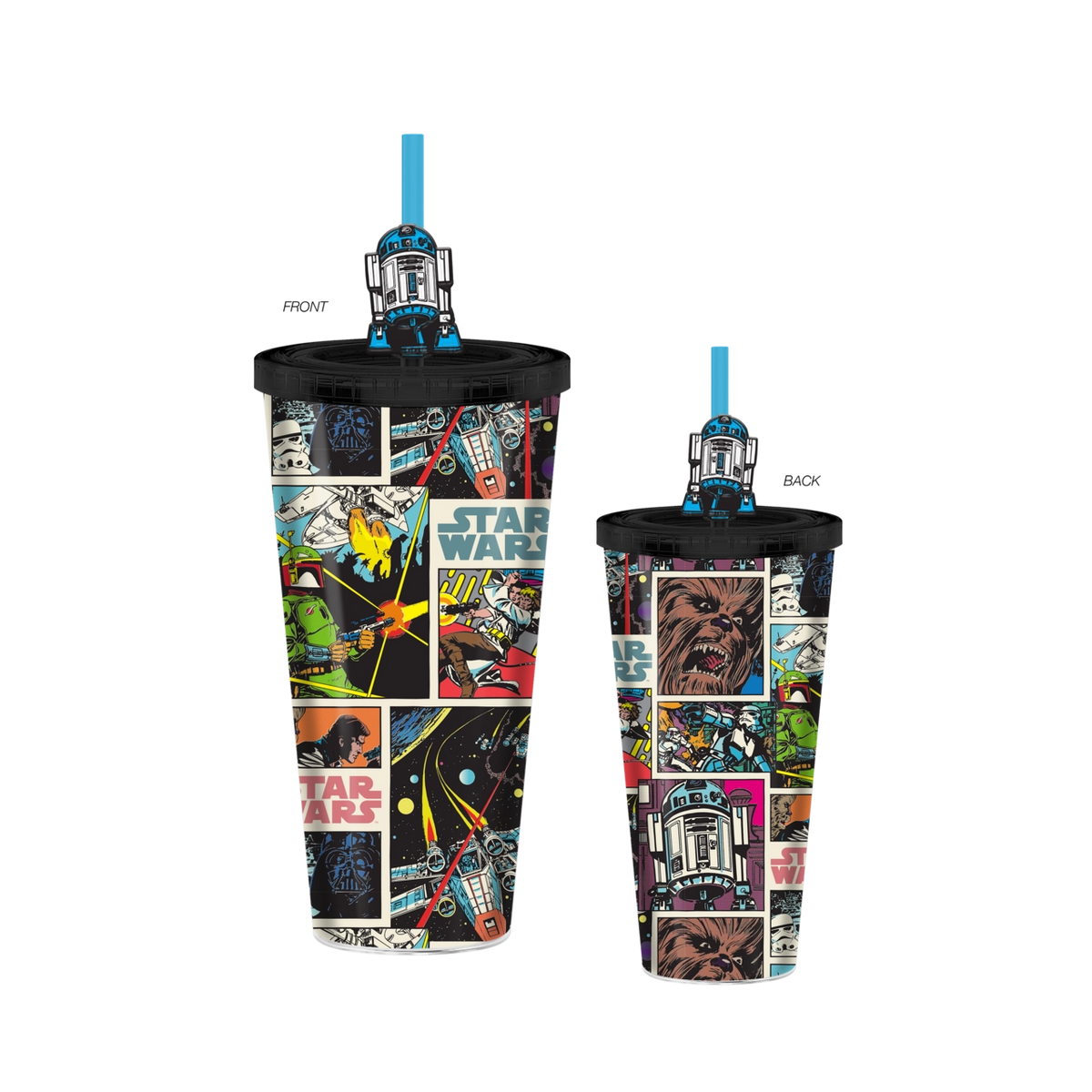 Star Wars Comic Crush 24oz Plastic Cold Cup w/ Lid