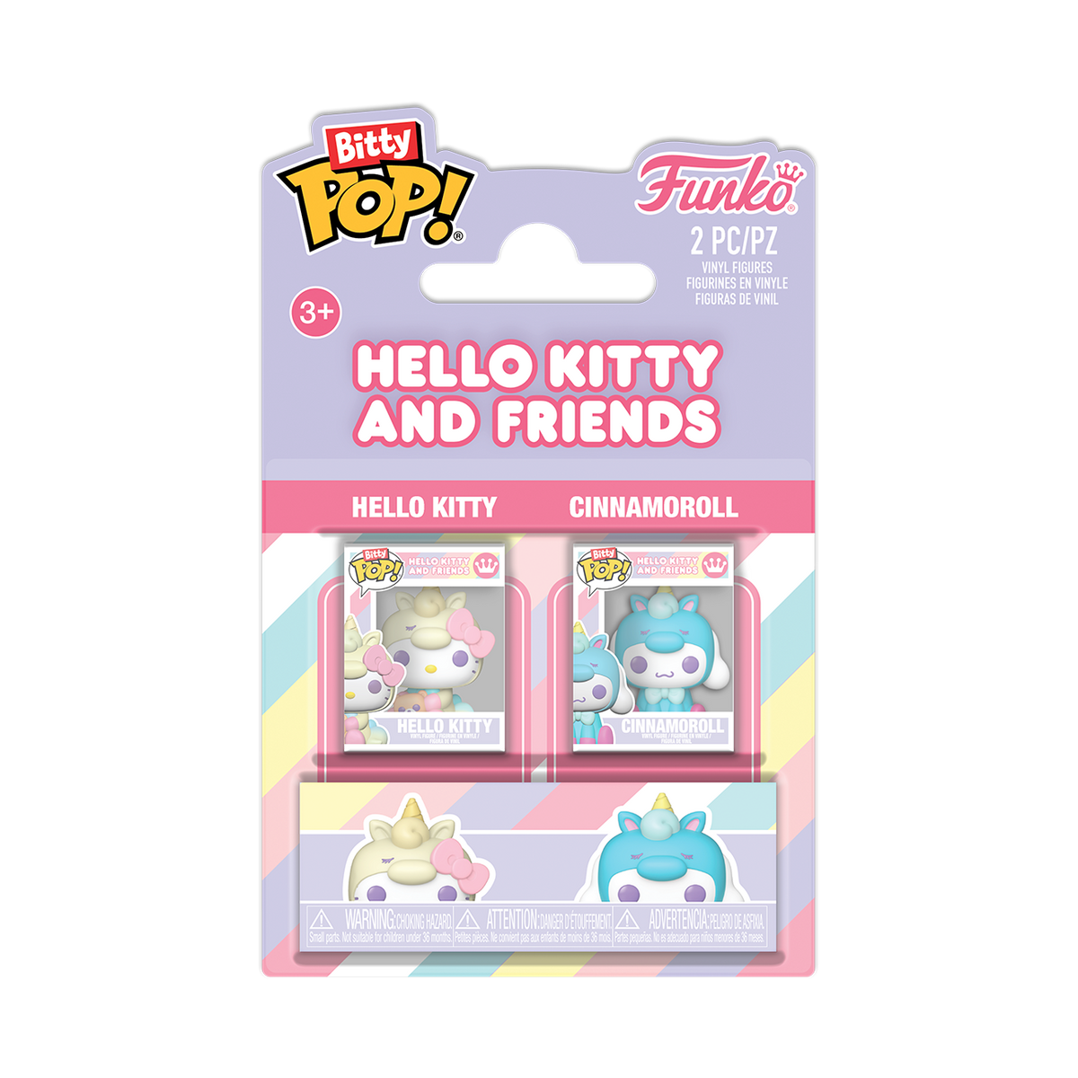 Hello Kitty & Friends- Hello Kitty & Cinnamoroll Bitty Pop! 2-Pack