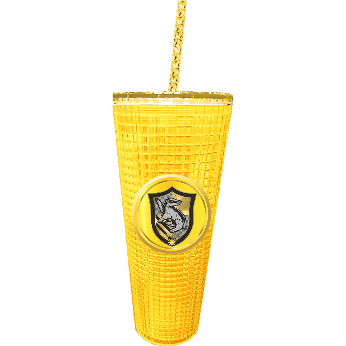 Harry Potter- Hufflepuff Diamond Cup w/ Straw