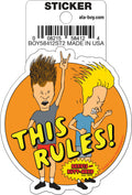 Beavis & Butthead - Rules Sticker
