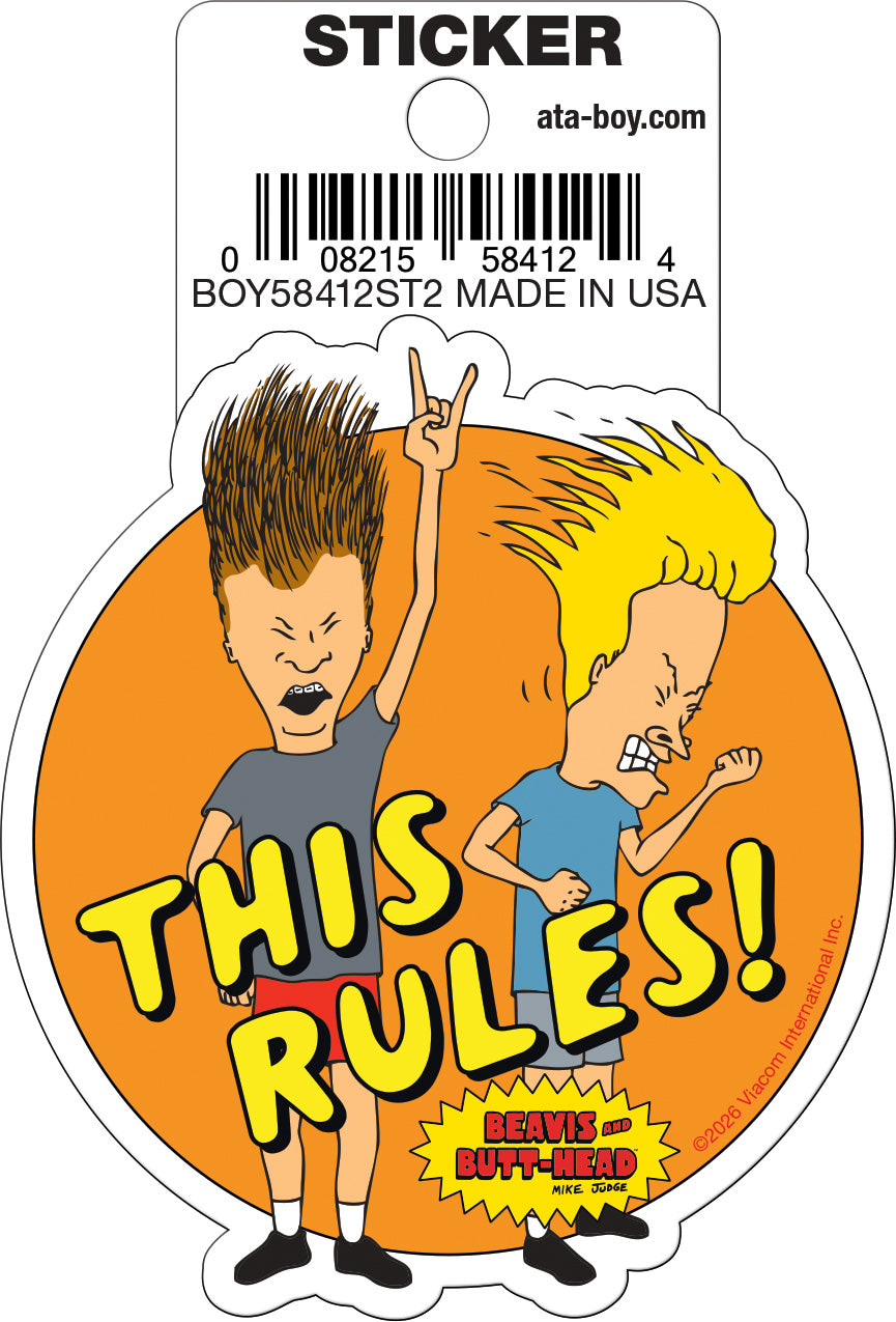Beavis & Butthead - Rules Sticker