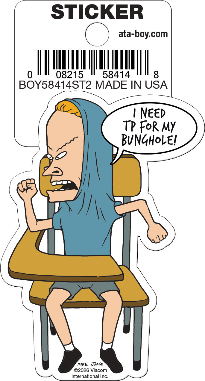 Beavis & Butthead - TP for my Bunghole Sticker