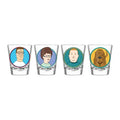 King of the Hill Family Characters 4pc 1.5oz. Mini Glass Set