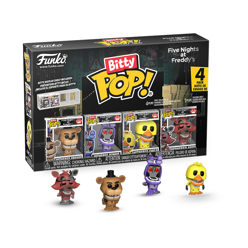 Five Nights at Freddy's- Withered Freddy Bitty Pop! 4-Pack