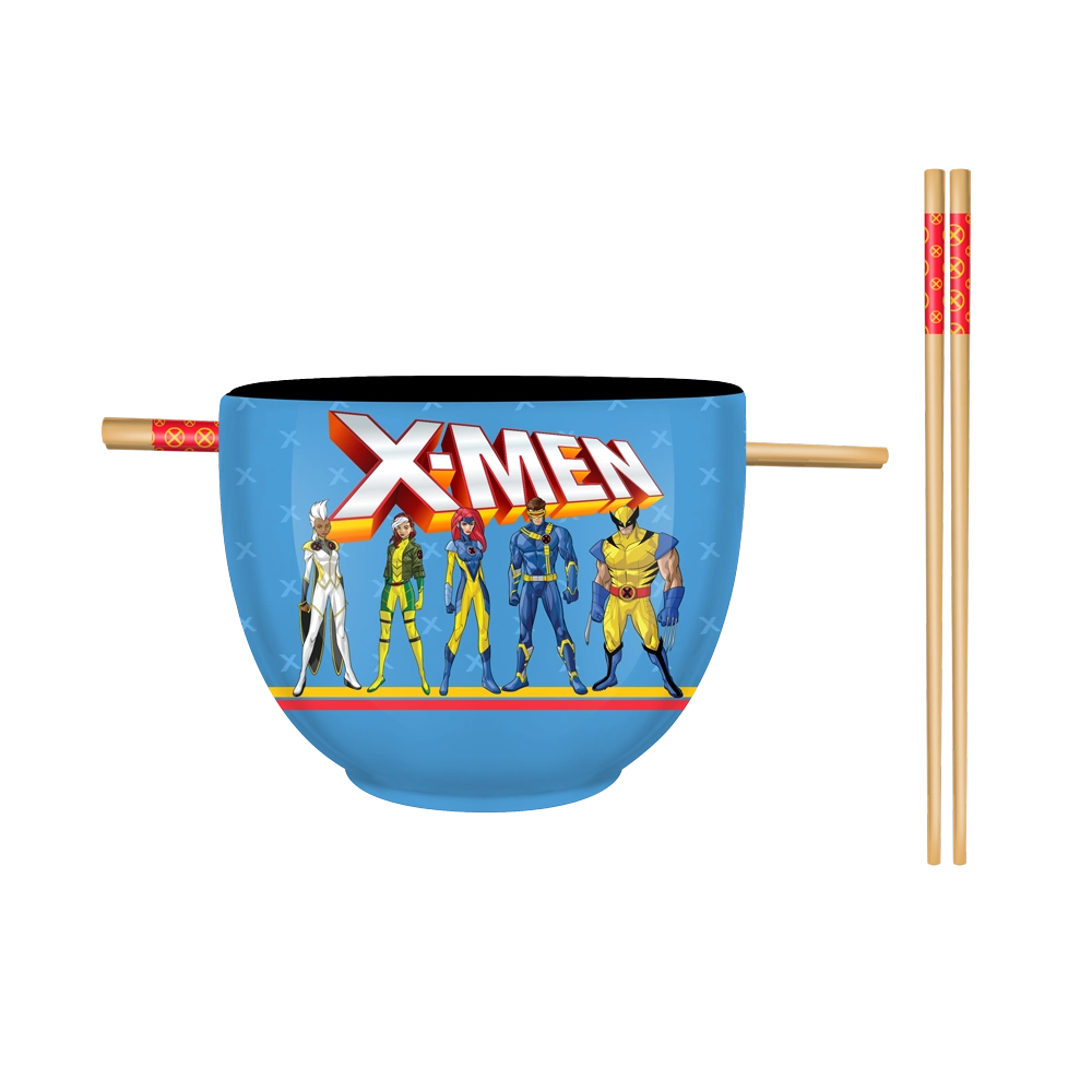X-Men Characters Standing Line Up 20oz Ceramic Ramen Bowl