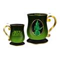 Wicked- Elphaba Green Defy Embossed Foil 17.5oz Footed Ceramic Mug