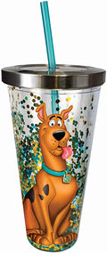 Scooby Doo Glitter Cup w/ Straw