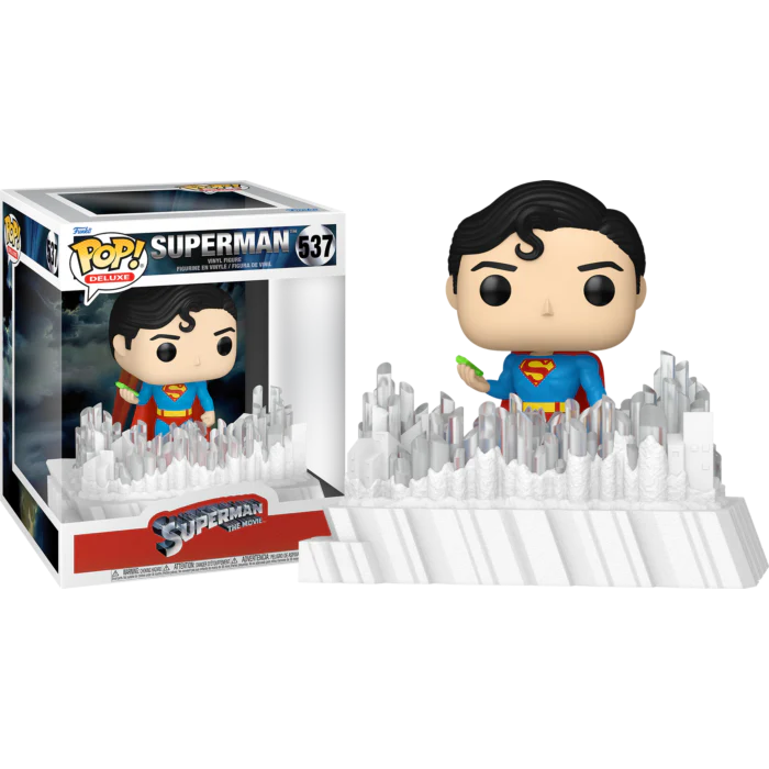 Superman: The Movie (1978)- Superman w/ Crystal (Fortress of Solitude) Deluxe Pop!