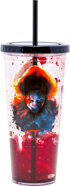 It- Pennywise Blood Splatter Cup with Straw