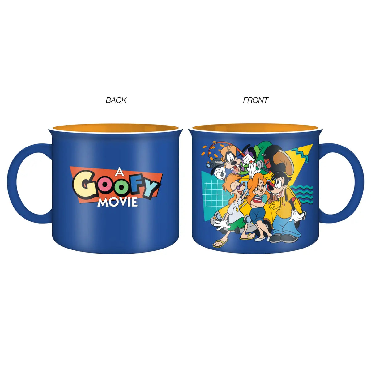 A Goofy Movie Group Shot Retro Shapes 20z Ceramic Camper Mug