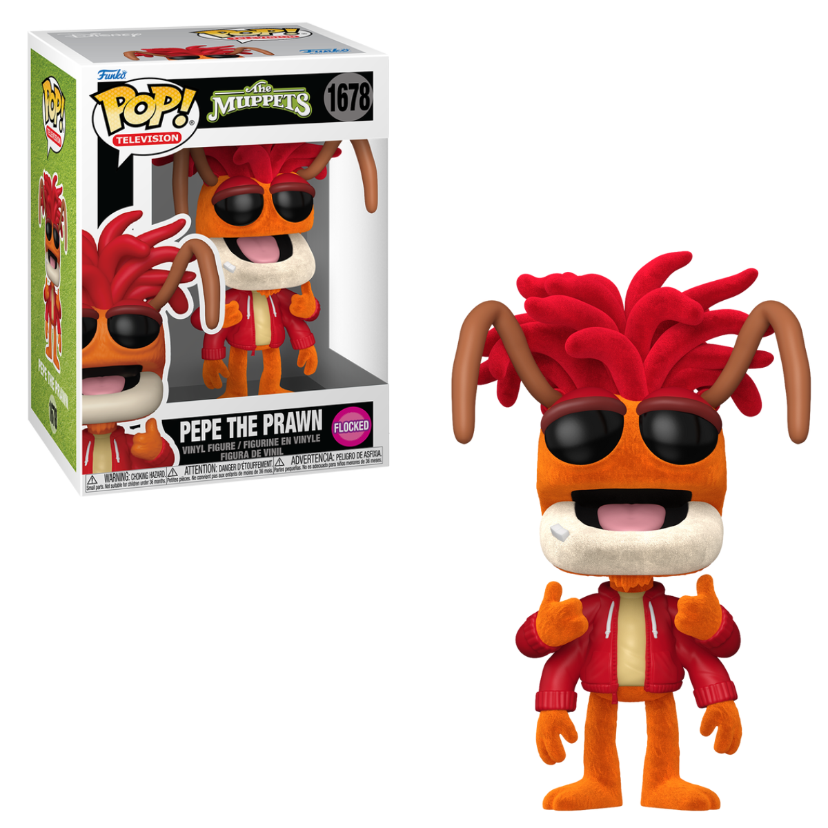 The Muppets- Pepe the Prawn Pop! (Flocked)
