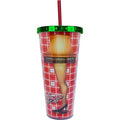 A Christmas Story Leg Lamp 20 oz. Foil Cup with Straw