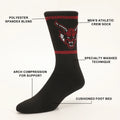 Stranger Things 4- Hellfire Club Socks