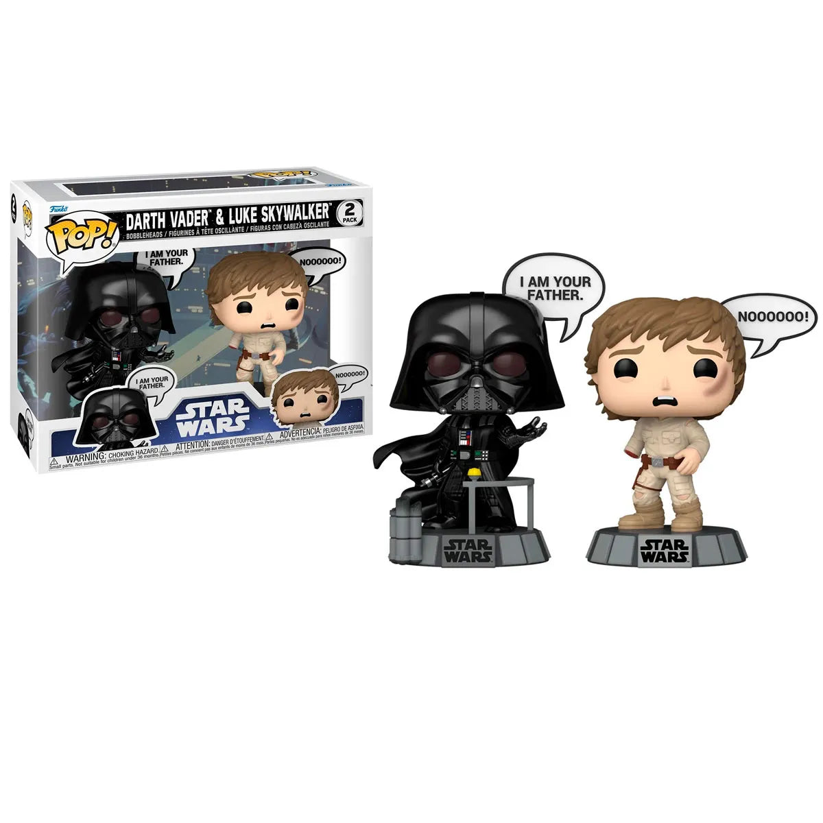 Star Wars- Darth Vader & Luke Skywalker Pop! Saying 2-Pack