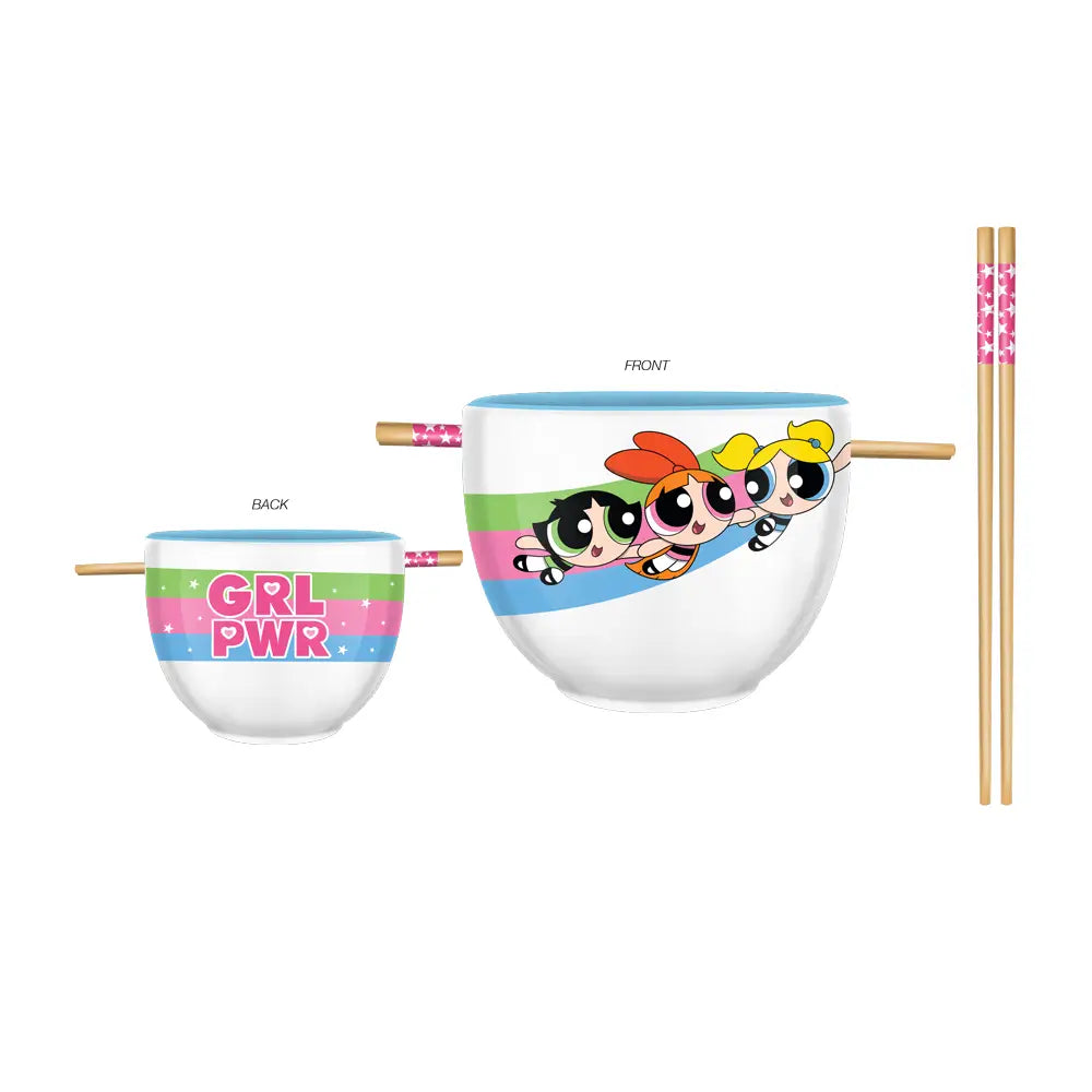 Powerpuff Girls Rainbow Girl Power 20oz. Ceramic Ramen Bowl