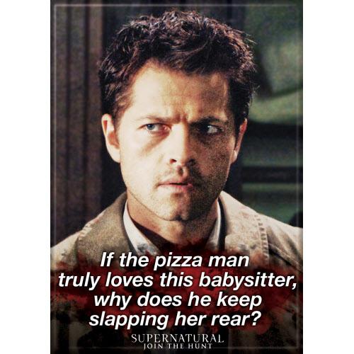 Supernatural - Castiel Pizzaman Magnet