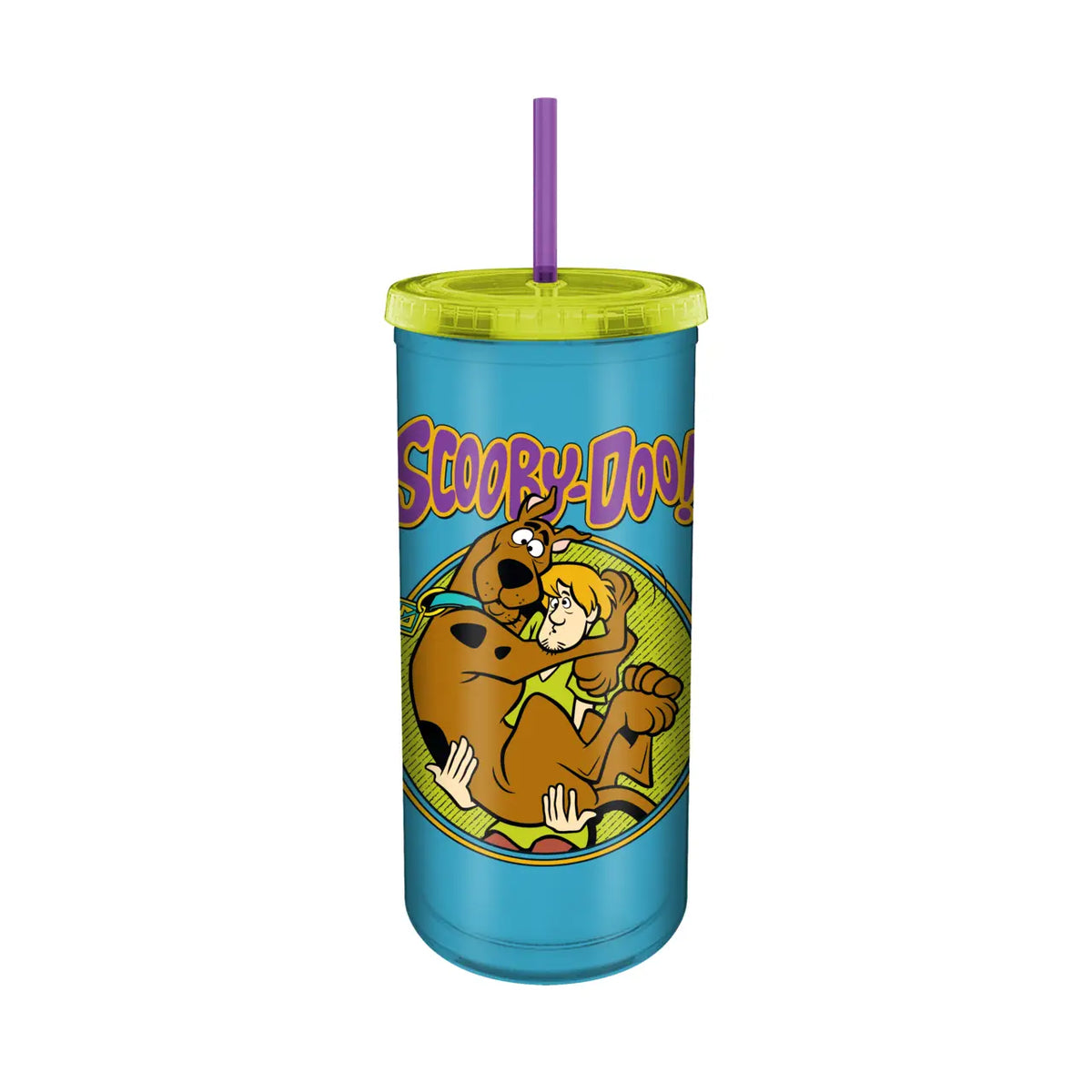 Scooby-Doo- Scared Shaggy 20z Plastic Tall Cup w/ Lid & Straw