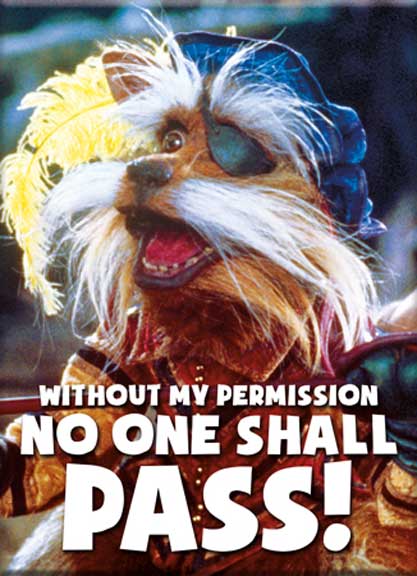Labyrinth- Sir Didymus "Shall Pass" Magnet