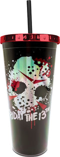 Friday the 13th- Jason Foil Cup w/ Straw