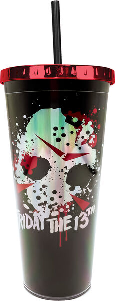 Friday the 13th- Jason Foil Cup w/ Straw