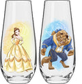 Beauty & the Beast Glass Flute Set (2)