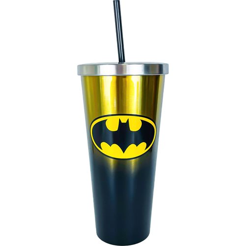 Batman Stainless Steel Cup w/ Straw