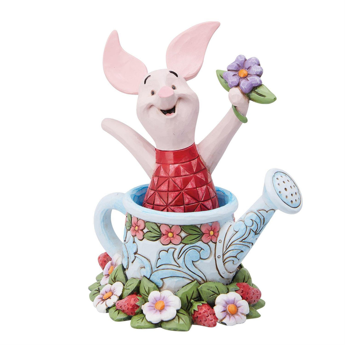 Jim Shore: Pooh & Friends- Piglet in Watering Can Figurine
