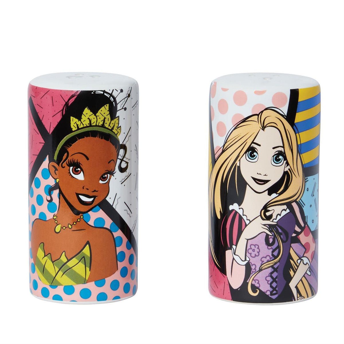 Disney Princess- Tiana, Aurora, Jasmine, & Rapunzel Salt & Pepper Shaker Set